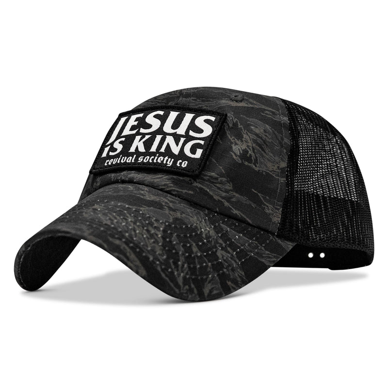 Load image into Gallery viewer, Jesus Is King Patch Tactical Ripstop Mesh Snapback Hat
