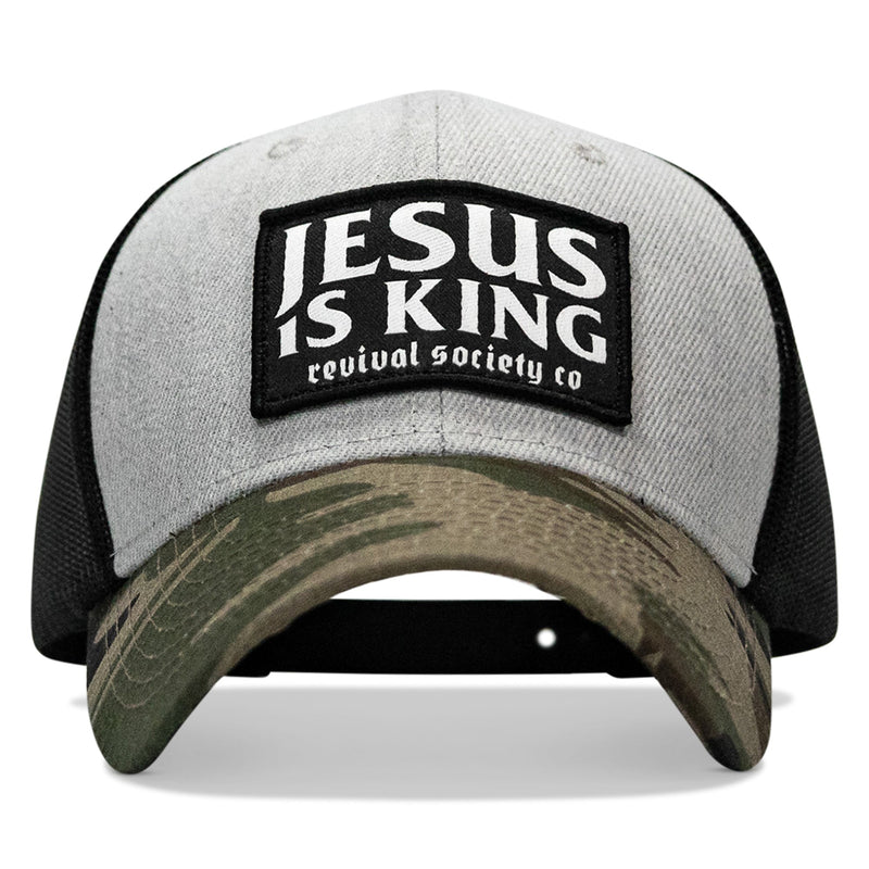 Load image into Gallery viewer, Jesus Is King Patch Original Ripstop Snapback Hat
