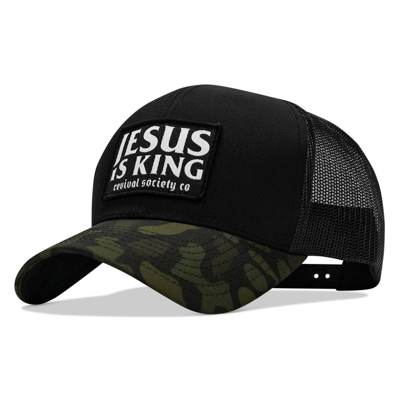 Load image into Gallery viewer, Jesus Is King Patch Snapback Hat
