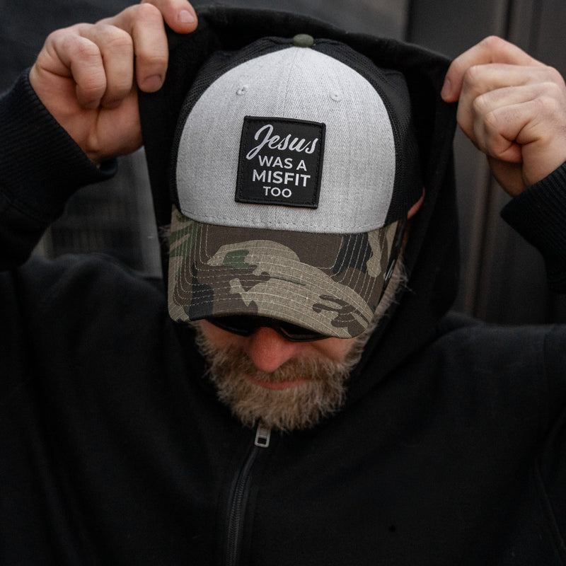 Load image into Gallery viewer, Jesus Was A Misfit Too Patch Snapback Hat

