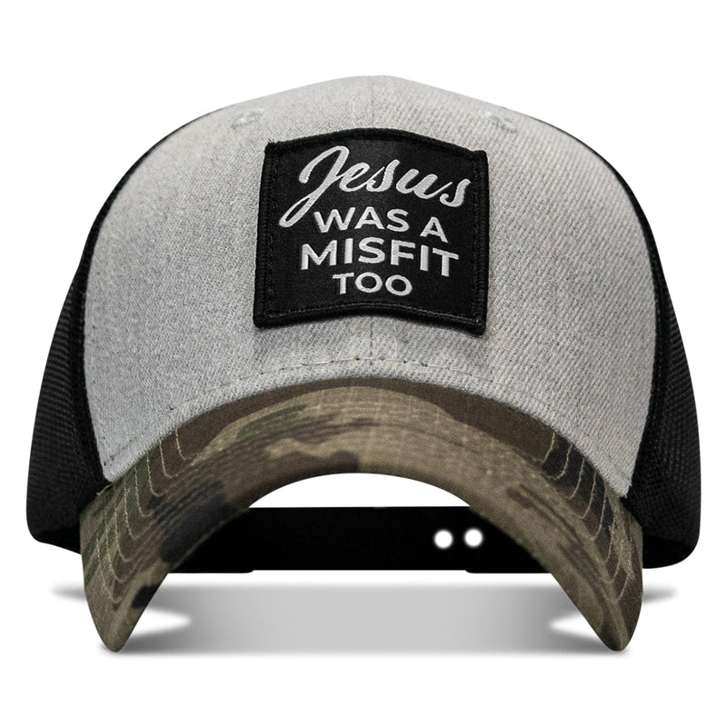 Load image into Gallery viewer, Jesus Was A Misfit Too Patch Snapback Hat
