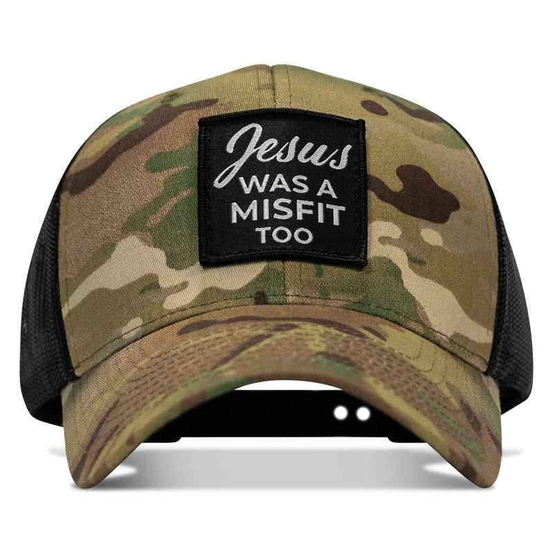 Load image into Gallery viewer, Jesus Was A Misfit Too Patch Snapback Hat
