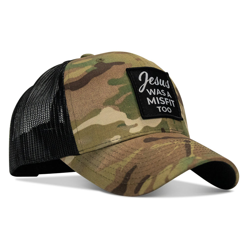 Load image into Gallery viewer, Jesus Was A Misfit Too Patch Snapback Hat
