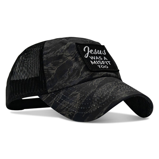 Jesus Was A Misfit Too Patch Tactical Ripstop Mesh Snapback Hat