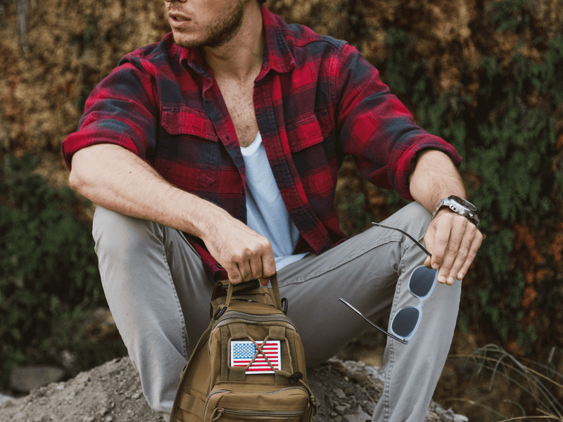 Load image into Gallery viewer, Tactical USA Flag Patch with Detachable Backing
