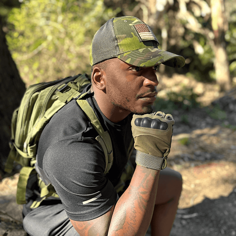 Load image into Gallery viewer, Tactical-Style Patch Hat with Adjustable Strap
