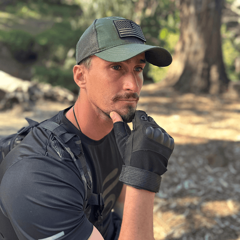 Load image into Gallery viewer, Tactical-Style Patch Hat with Adjustable Strap
