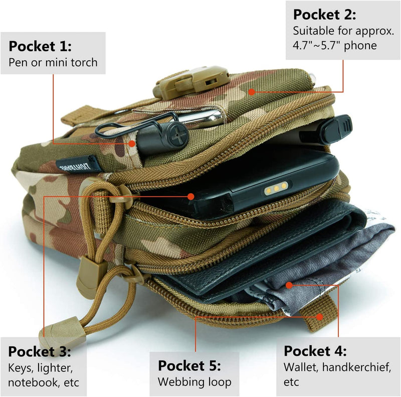 Load image into Gallery viewer, Tactical MOLLE Pouch &amp; Waist Bag for Hiking &amp; Outdoor Activities
