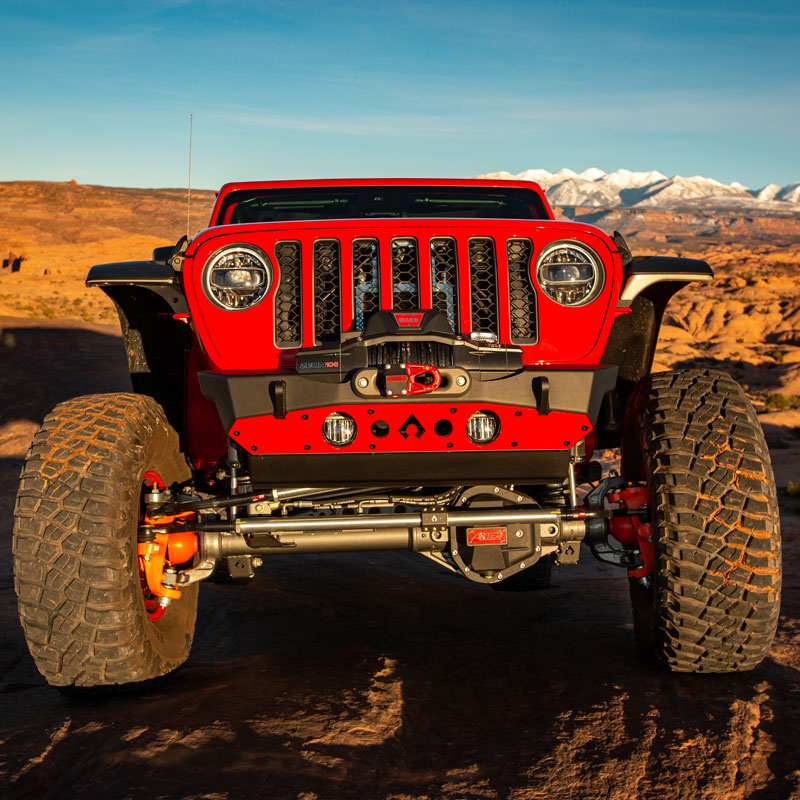 Load image into Gallery viewer, Nighthawk Front Bumper w- Aluminum Skid for JK, JL, &amp; JT
