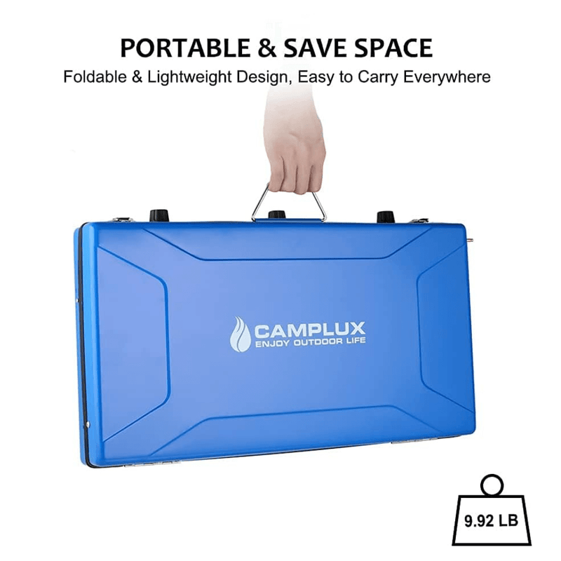 Load image into Gallery viewer, Camplux Propane Camping Stove 2 Burners &amp; 1 Grill, 20,400 BTU Auto-Ignition
