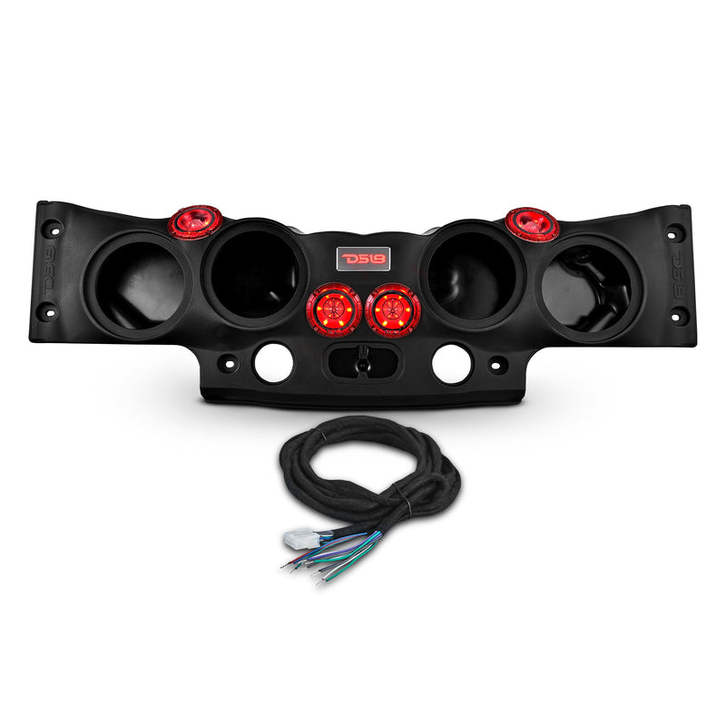 Load image into Gallery viewer, Jeep JK/JKU Overhead Sound Bar System Fits 4 X 8&quot; Speakers (Not included) 4 X Tweeters PRO-TW4L and 2 X Drivers PRO-DRNSC1.5 and Harness Included- Black
