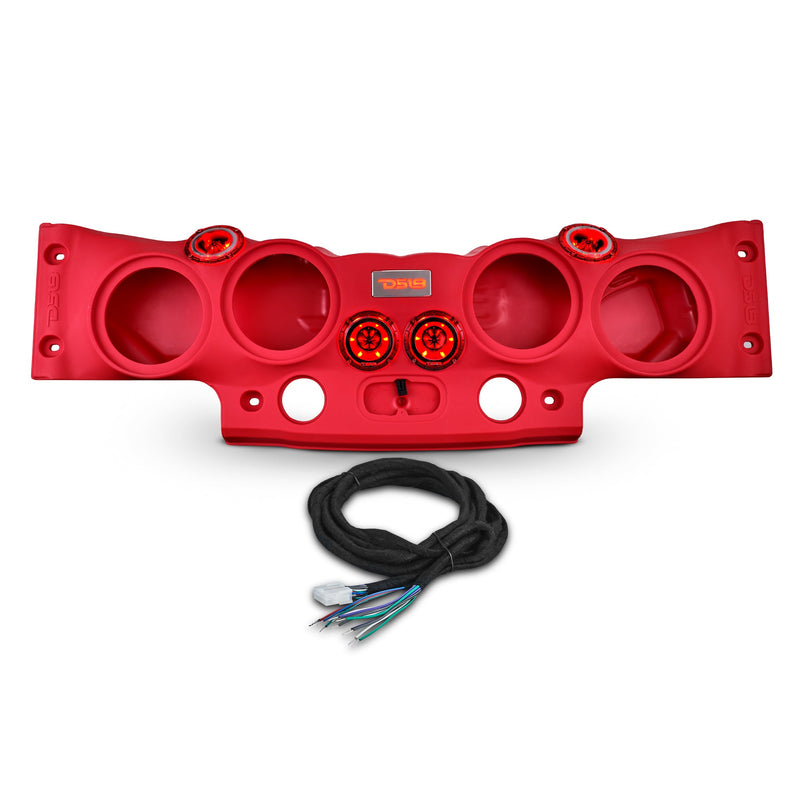 Load image into Gallery viewer, Jeep JK/JKU Overhead Sound Bar System Fits 4 X 8&quot; Speakers (Not included) 4 X Tweeters PRO-TW4L and 2 X Drivers PRO-DRNSC1.5 and Harness Included- Red
