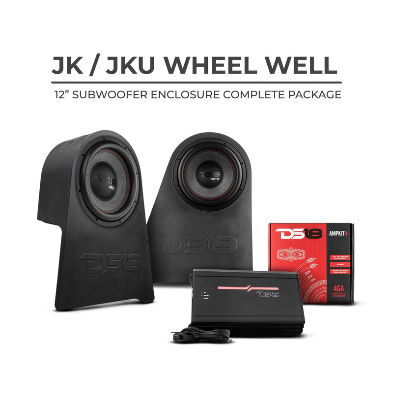 Load image into Gallery viewer, DS18 JK/JKU Wheel Well Subwoofer Enclosure Exclusive loaded Package - Skoutley Outdoors LLC
