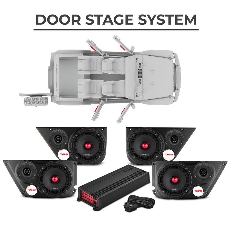 Load image into Gallery viewer, Jeep JKU 2007-2018 Ultimate Package – Loaded Sound Bar, Door Panels, Tailgate Subwoofers &amp; Amplifiers
