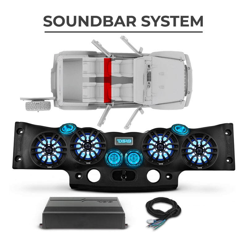 Load image into Gallery viewer, Jeep JKU 2007-2018 Ultimate Package – Loaded Sound Bar, Door Panels, Tailgate Subwoofers &amp; Amplifiers
