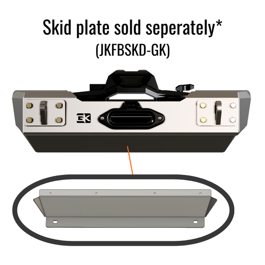 Gauntlet Series Front Stubby Bumper for Jeep JK Wrangler (2007-2018)