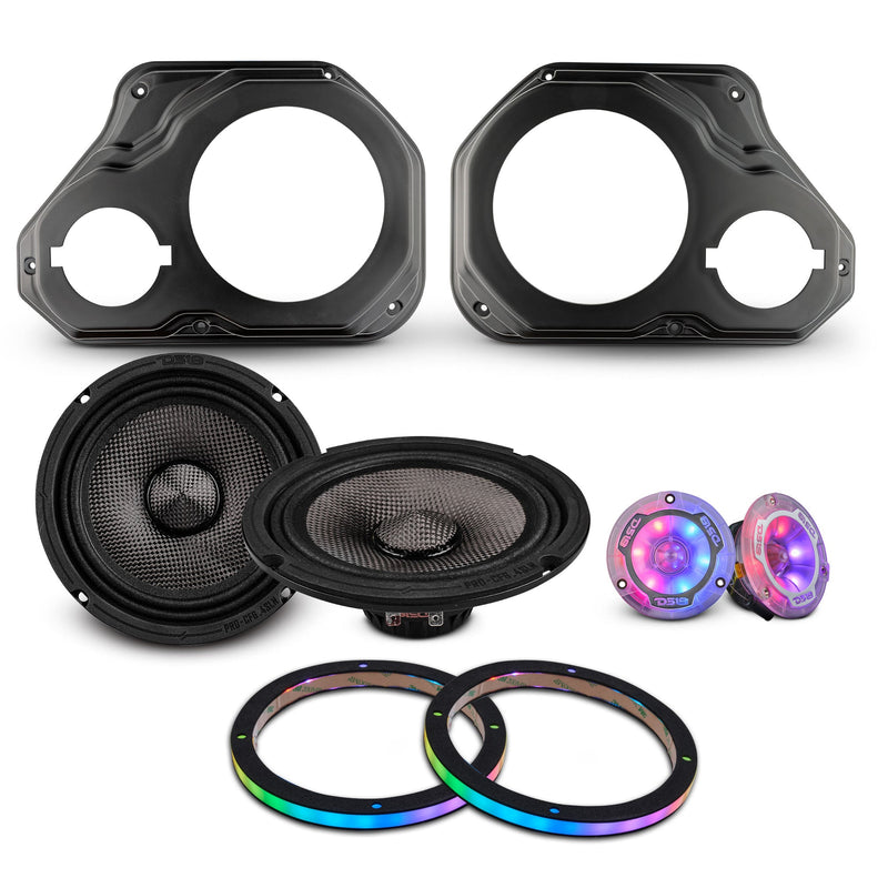 Load image into Gallery viewer, Jeep JL/JLU/JT Front Door Speaker Panels Package - Short Armrest

