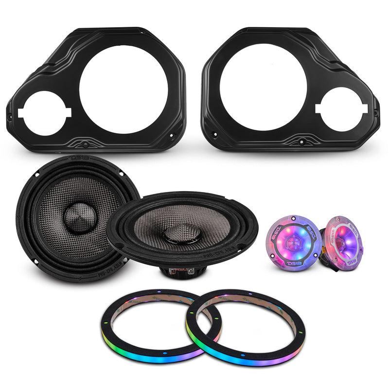 Load image into Gallery viewer, Jeep JL/JLU/JT Front Door Speaker Panels Package - Long Armrest
