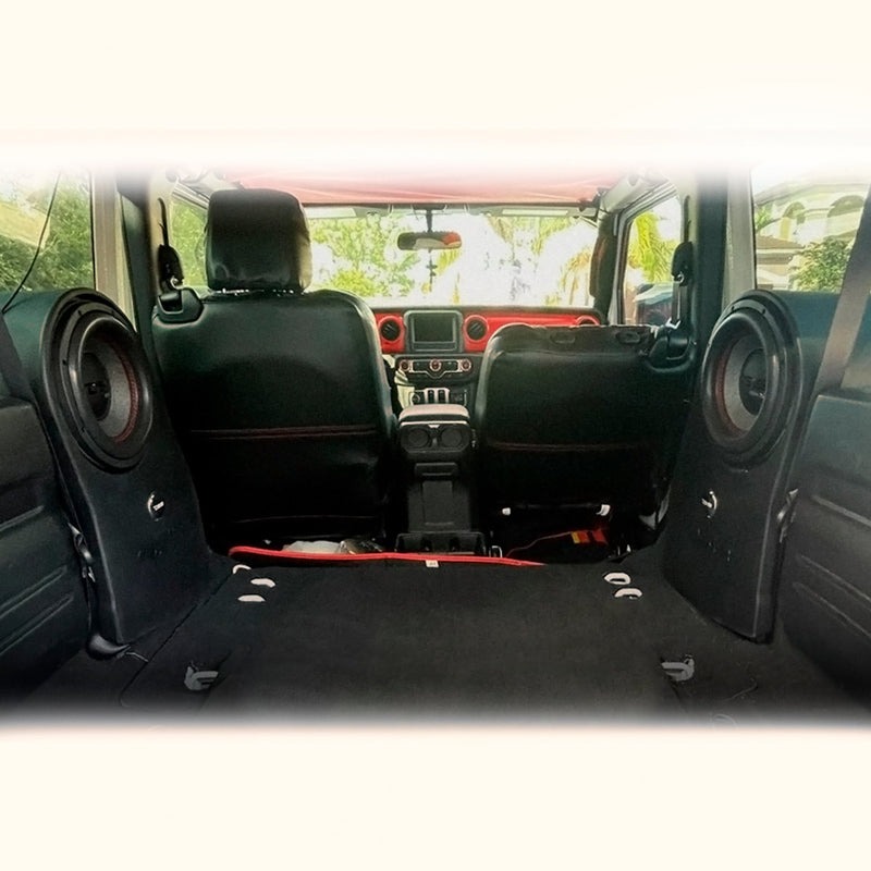 Load image into Gallery viewer, Jeep JL Wrangler 2018–2023 Complete Audio Package – Loaded Sound Bar, Dash Enclosures, Subwoofers &amp; Amplifier
