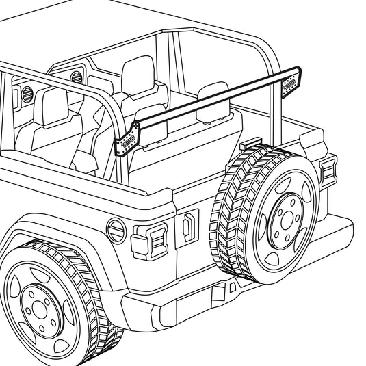Tower Speaker Mounting Tube for Jeep Wrangler JL 2-Door Hardtop (2018–2023)