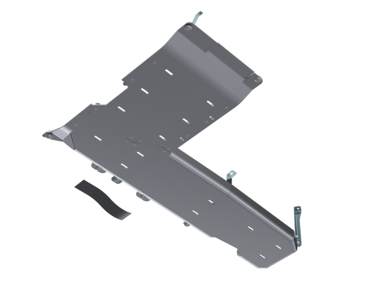 JLU T-CASE/FUEL SKID Kit ONLY - 4 door 3.6L, 2.0L, 392 HEMI - ALUMINUM 2018+