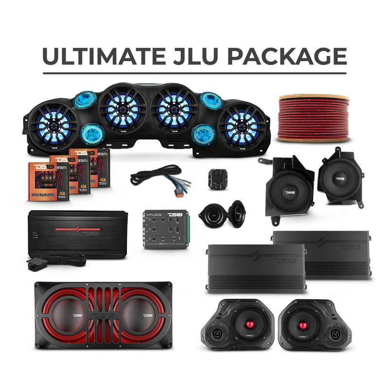 Load image into Gallery viewer, Jeep JLU 2018–2023 Ultimate Package – Loaded Sound Bar, Door Panels, Subwoofers &amp; Amplifiers
