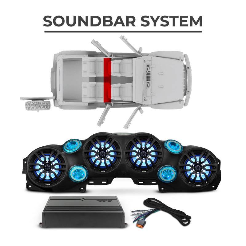 Load image into Gallery viewer, Jeep JLU 2018–2023 Ultimate Package – Loaded Sound Bar, Door Panels, Subwoofers &amp; Amplifiers
