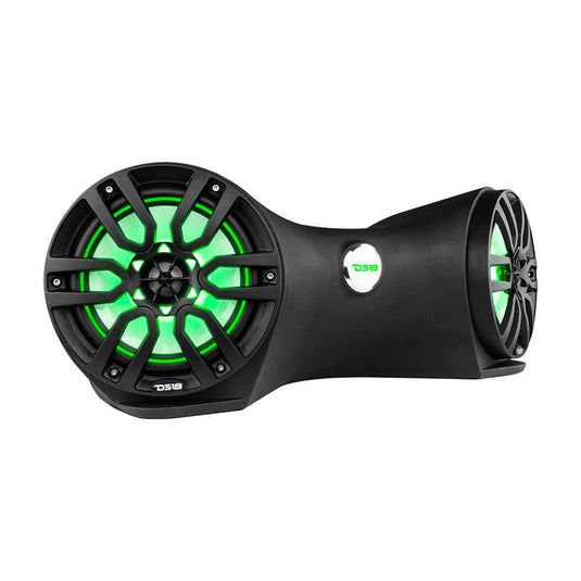 Dual 8" Marine Flat Mount Sound Bar Enclosure with LED RGB Lights 250 Watts Rms (NXL-8BK Included) - Skoutley Outdoors LLC