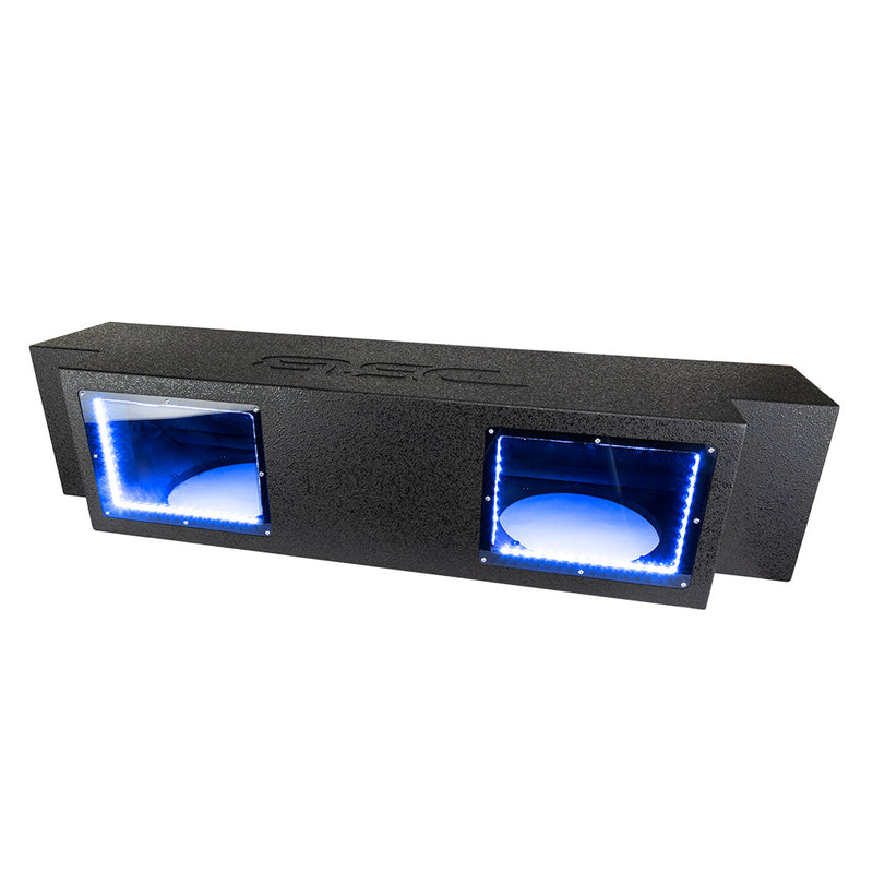Load image into Gallery viewer, Jeep JKU/JLU Down Firing Subwoofer Enclosure 2 x 12&quot;

