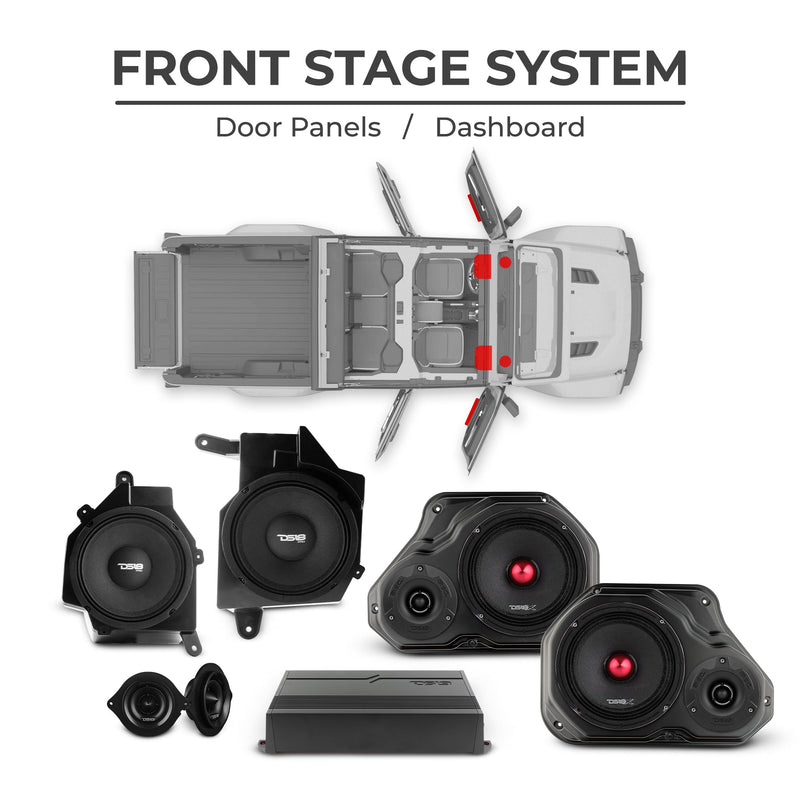 Load image into Gallery viewer, Jeep JT Gladiator 2019–2023 Ultimate Package – Loaded Sound Bar, Door Panels, Subwoofers &amp; Amplifiers
