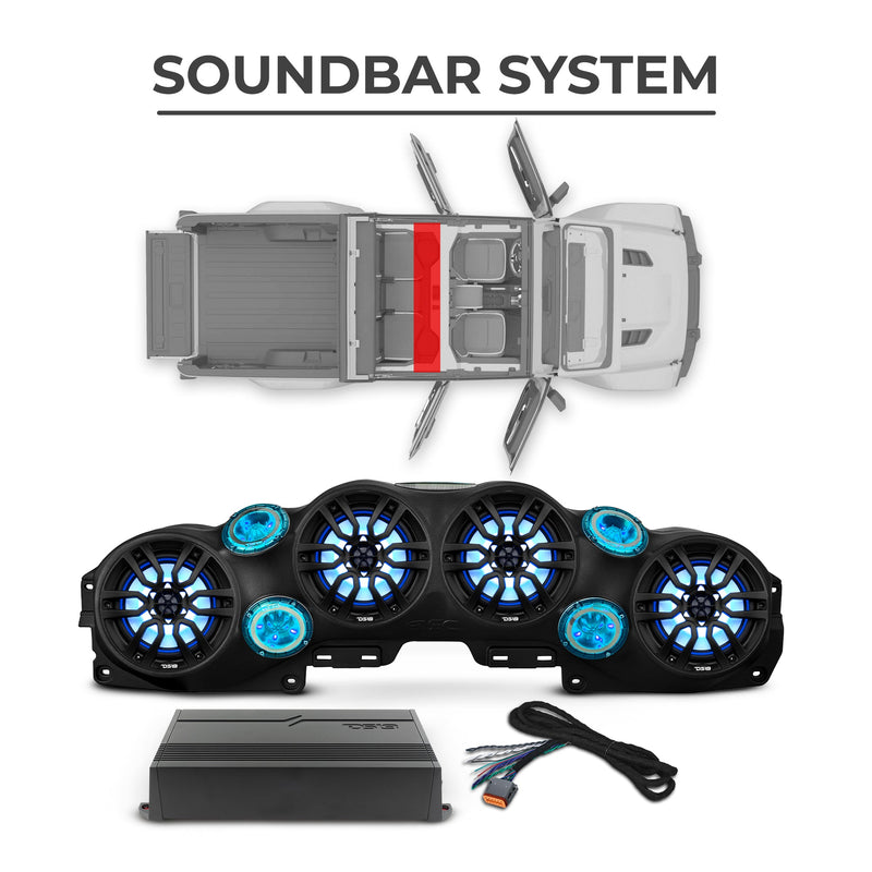 Load image into Gallery viewer, Jeep JT Gladiator 2019–2023 Ultimate Package – Loaded Sound Bar, Door Panels, Subwoofers &amp; Amplifiers
