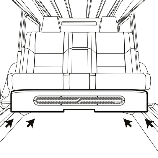 Jeep JT Gladiator Loaded Under Rear Seat Subwoofer Enclosure with 4 X 8