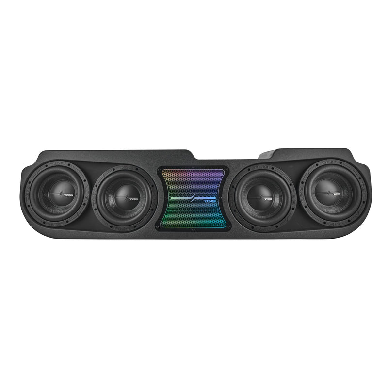 Load image into Gallery viewer, Jeep JT Gladiator Loaded Under Rear Seat Subwoofer Enclosure with 4 X 8" ZR8.2D, Leather Wrapped and Digital LED Lights | 1800 Watts RMS @ 1-Ohm
