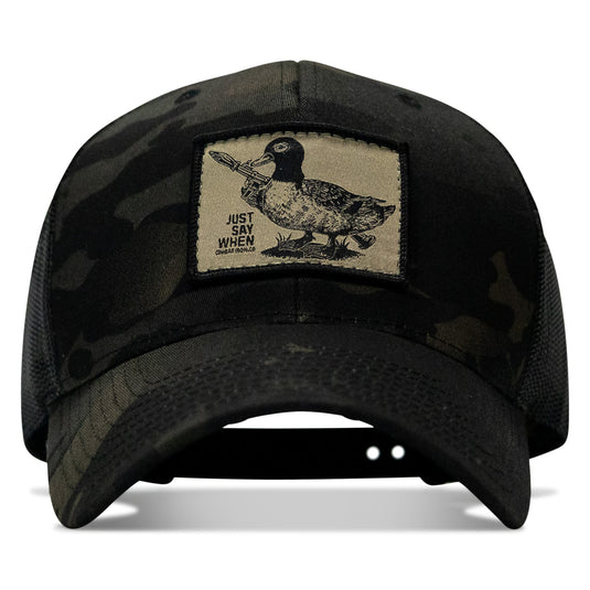 Just Say When Patch Snapback Hat