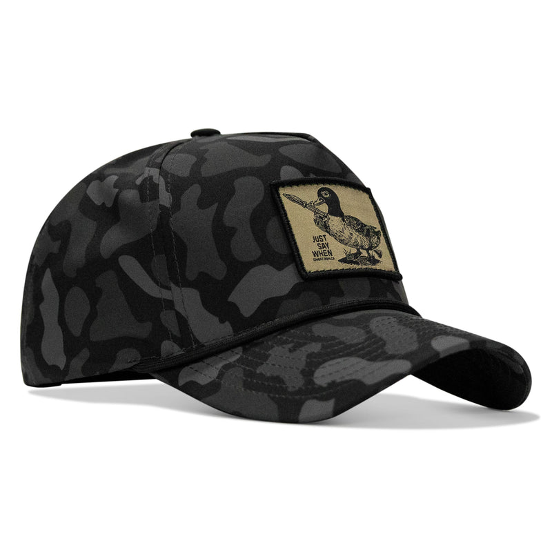 Load image into Gallery viewer, Just Say When Patch 5 Pannel Rope Snapback

