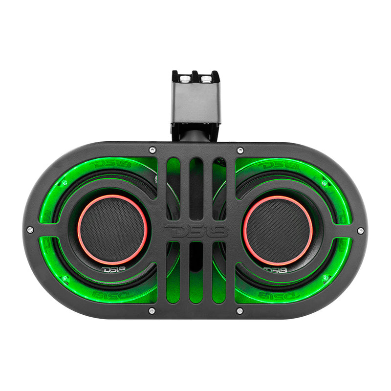 Load image into Gallery viewer, Dual 6.5&quot; Marine and Powersports PRO Roll Cage Sound Bar System with Built in LED RGB Lights450 Watts Rms ( 2 x PRO-HY6.4B Included)
