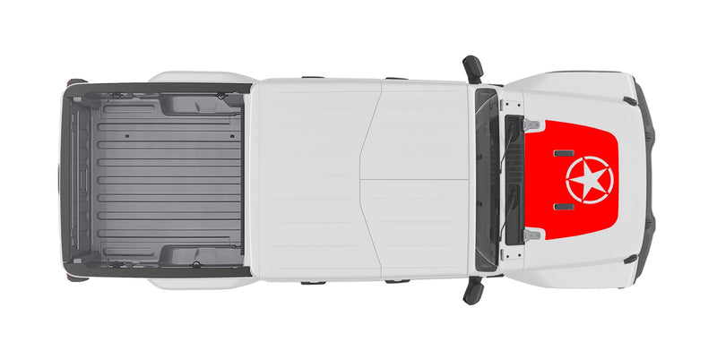 Load image into Gallery viewer, Military Star Hood Decal Cover for 2018-2021 Jeep Gladiator
