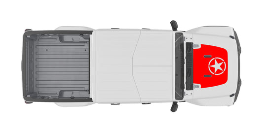 Military Star Hood Decal Cover for 2018-2021 Jeep Gladiator