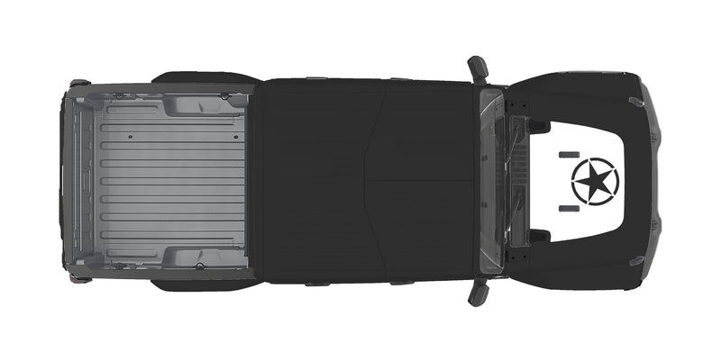 Load image into Gallery viewer, Military Star Hood Decal Cover for 2018-2021 Jeep Gladiator
