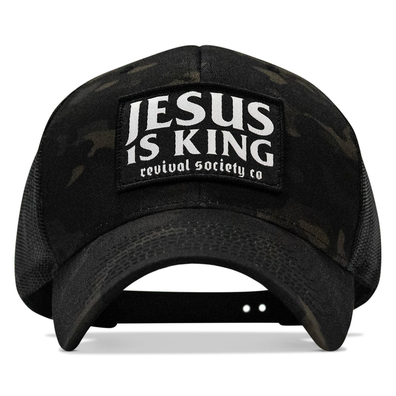 Load image into Gallery viewer, Jesus Is King Patch Snapback Hat
