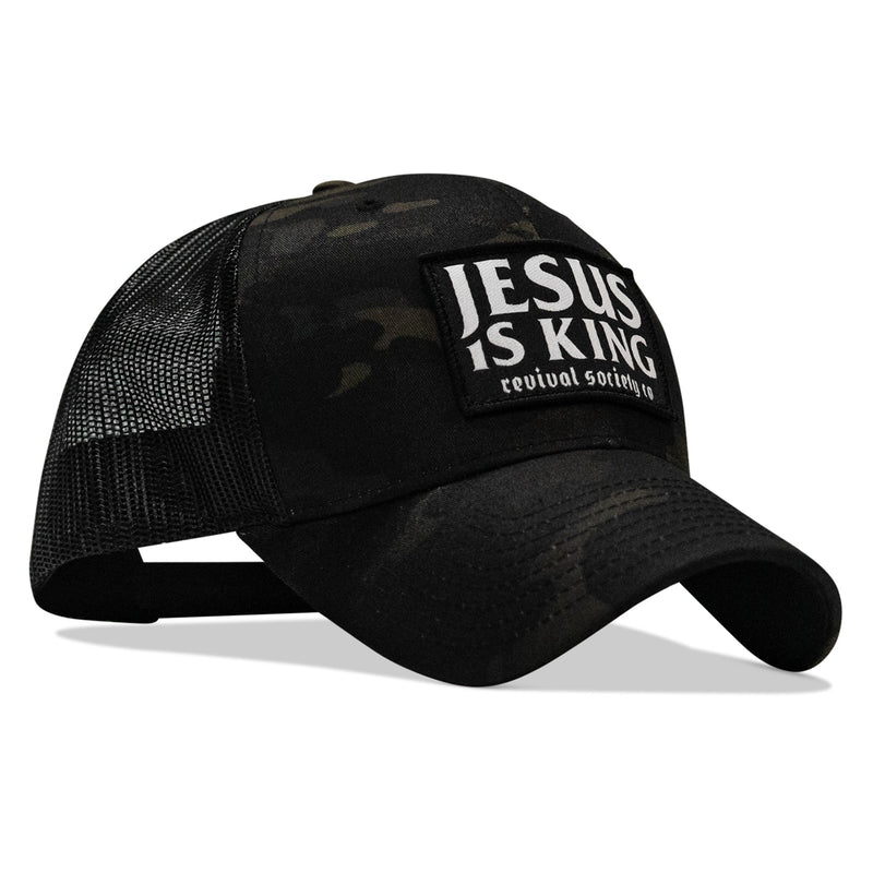 Load image into Gallery viewer, Jesus Is King Patch Snapback Hat
