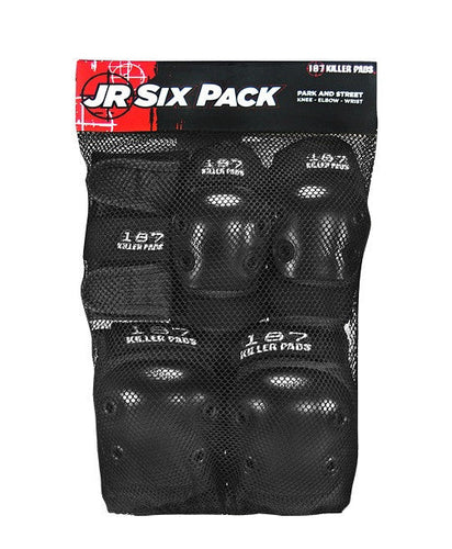 187 Killer Pads 6-Pack Junior Pad Set Combo - Black