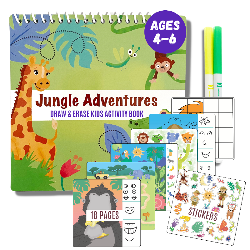 Load image into Gallery viewer, Totebook Kids Dry Erase Travel Activity Book
