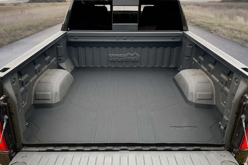 Load image into Gallery viewer, SmartCoverage™ Custom Fit Floor Liners For 2019-2025 Chevrolet Silverado 1500 Crew Cab With 1st Row Bench Seat (with OTH Coverage) and Carpet Flooring without the 2nd Row Underseat Storage
