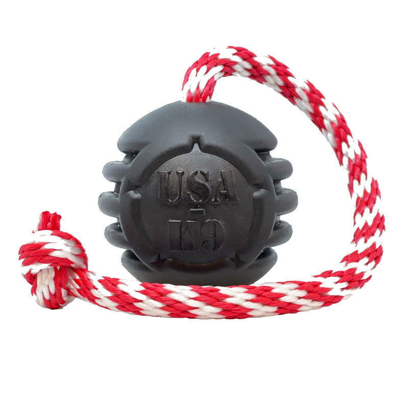 Load image into Gallery viewer, USA-K9 Magnum Stars and Stripes Rubber Dog Toy | K9 Handler Reward Toy | USA Made
