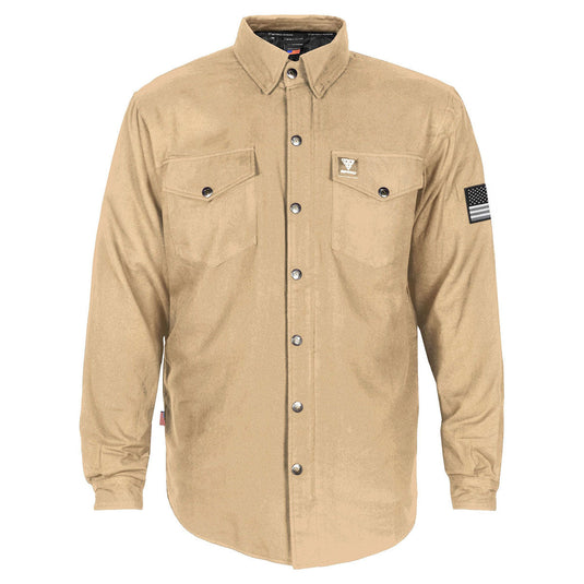 Protective Flannel Shirt - Khaki Solid