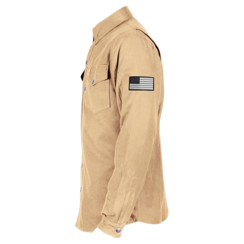 Load image into Gallery viewer, Protective Flannel Shirt - Khaki Solid

