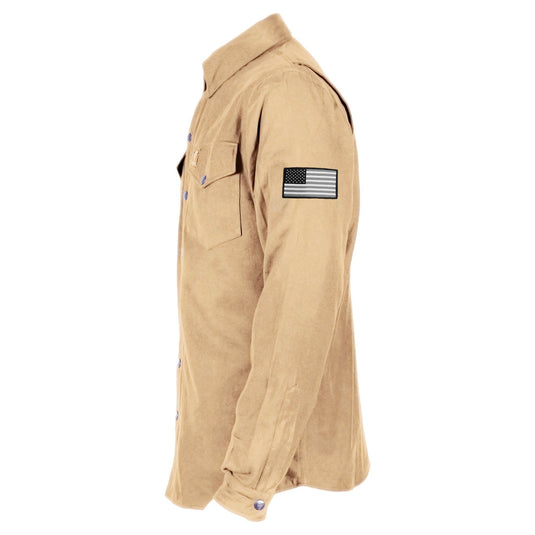 Protective Flannel Shirt - Khaki Solid