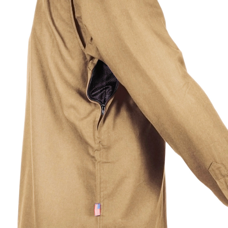 Load image into Gallery viewer, Protective Flannel Shirt - Khaki Solid
