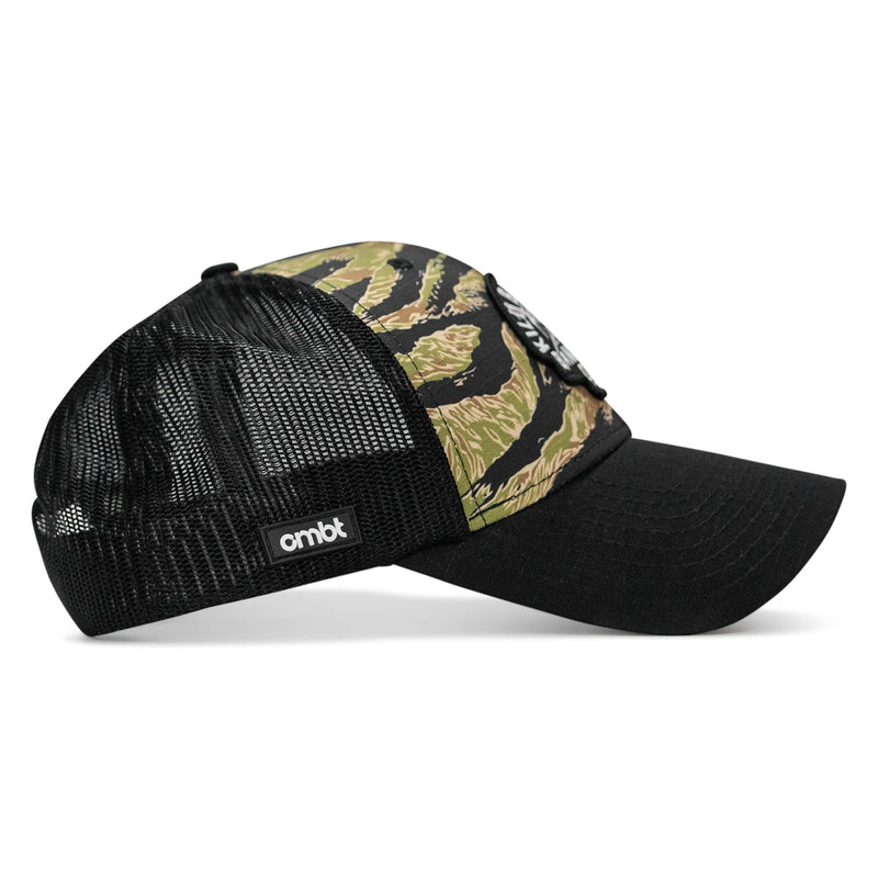 Load image into Gallery viewer, Kill Bad Vibes Skull Patch Original Ripstop Snapback Hat
